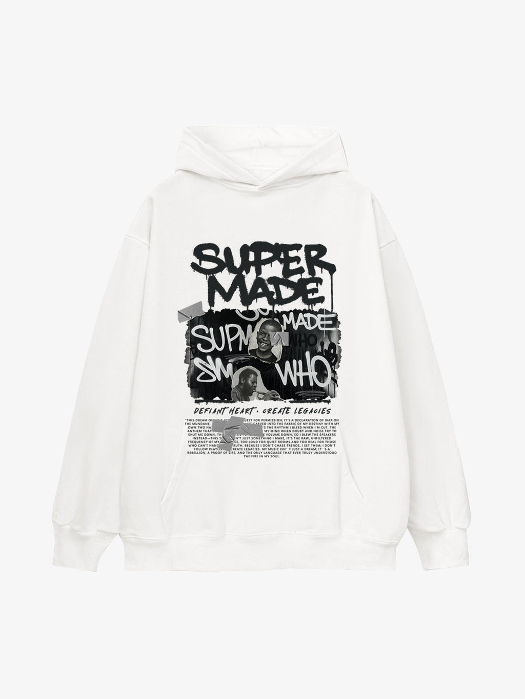 Trendy Retro Graffiti Character Hoodie