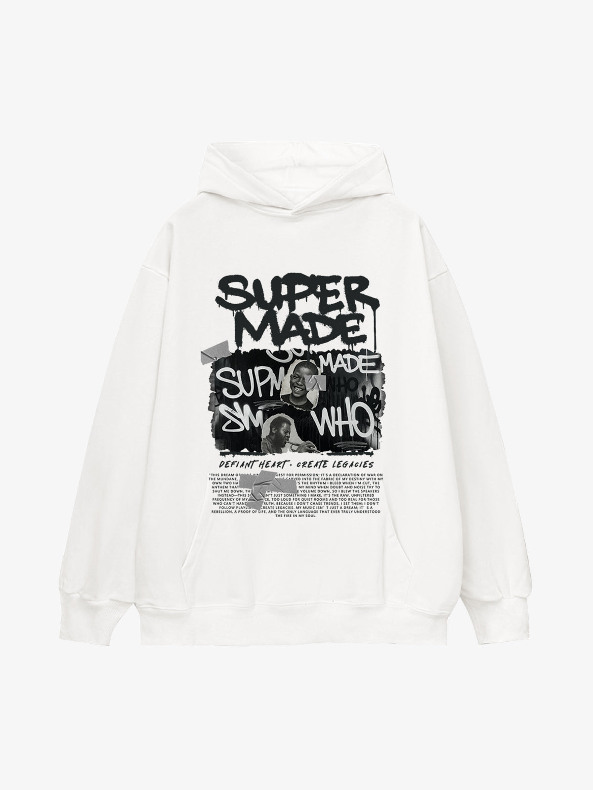Trendy Retro Graffiti Character Hoodie
