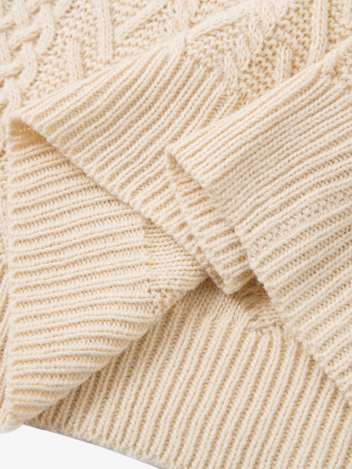 Vintage Diamond Knit Half Placket Sweater
