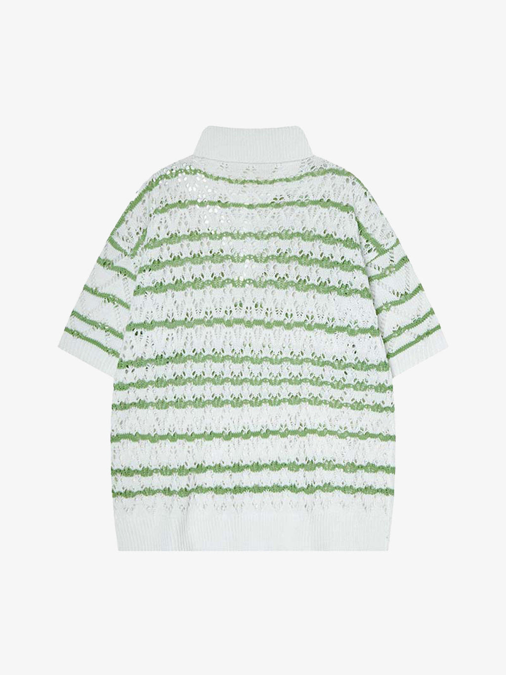 Retro Open-Knit Polo Shirt