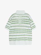 Retro Open-Knit Polo Shirt