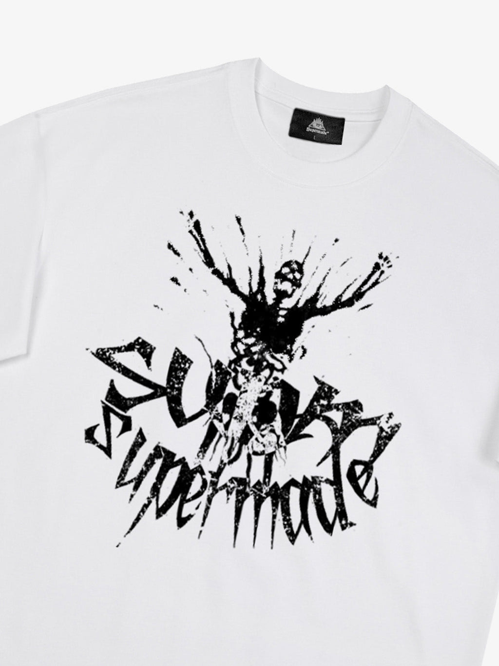 Gothic Skull Distressed Letter T-Shirt