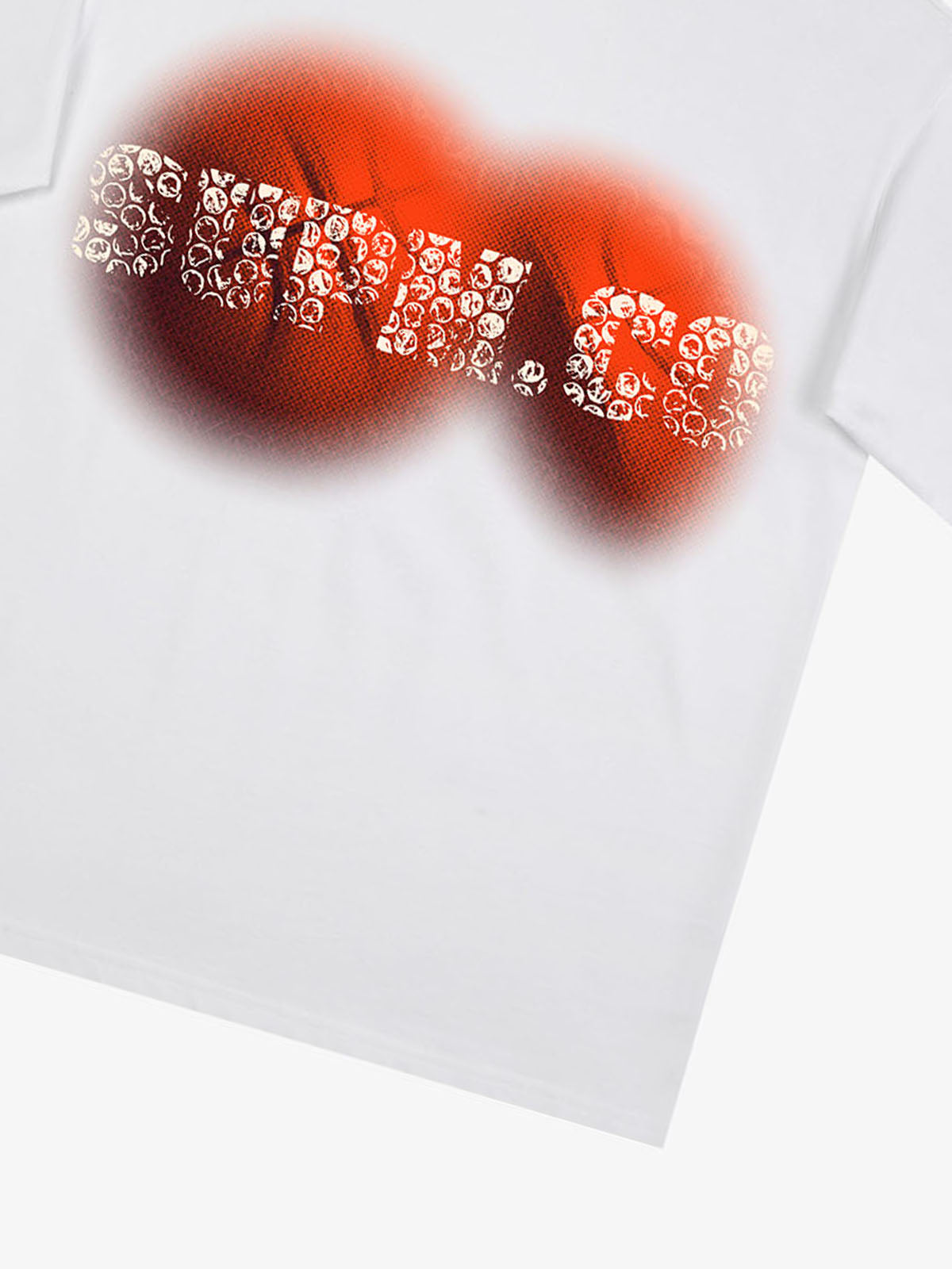 SUPM Foam Texture Basketball Pattern Graphic T-Shirt