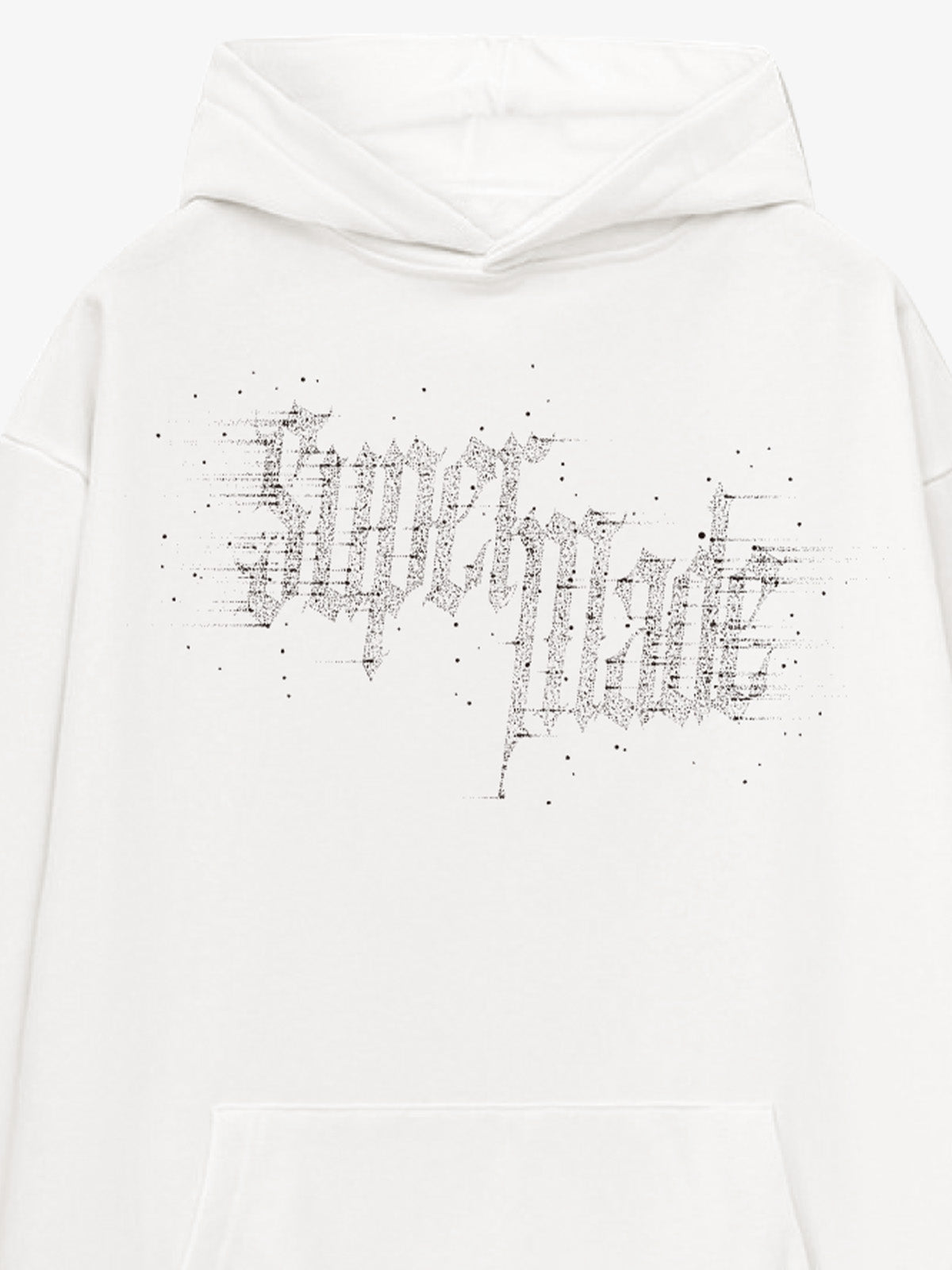 Rhinestone Distressed Letter Graphic Hoodie