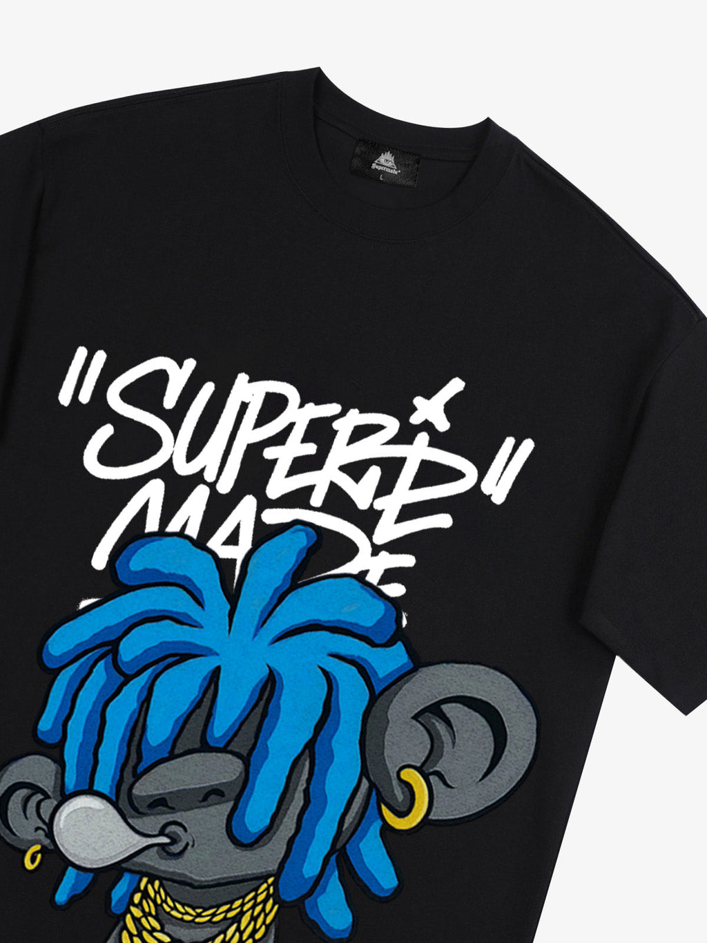 Theprecipice Graffiti Trend Blue Dreadlock Boy T-Shirt