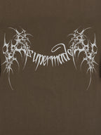 SUPM Gothic Sharp Letter Graphic T-Shirt