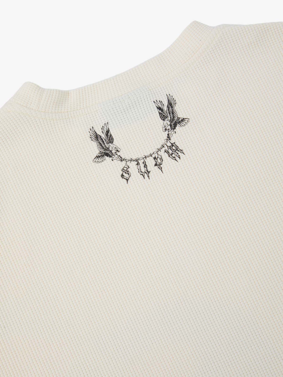Waffle Thorn Print Sleeveless T-Shirt