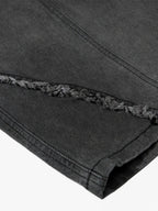 Retro Washed Distressed Deconstructed Patchwork Barrel Jeans