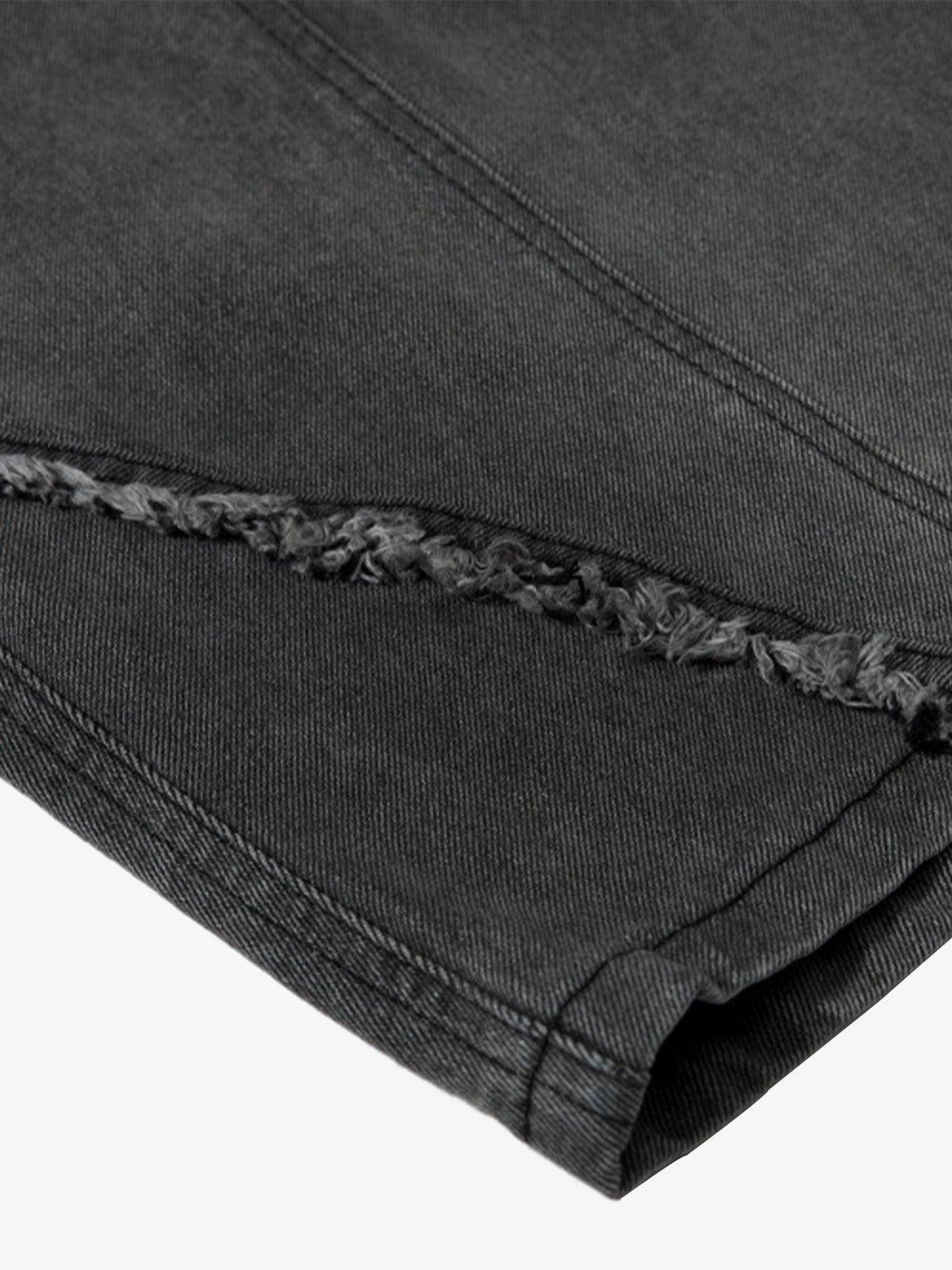 Retro Washed Distressed Deconstructed Patchwork Barrel Jeans