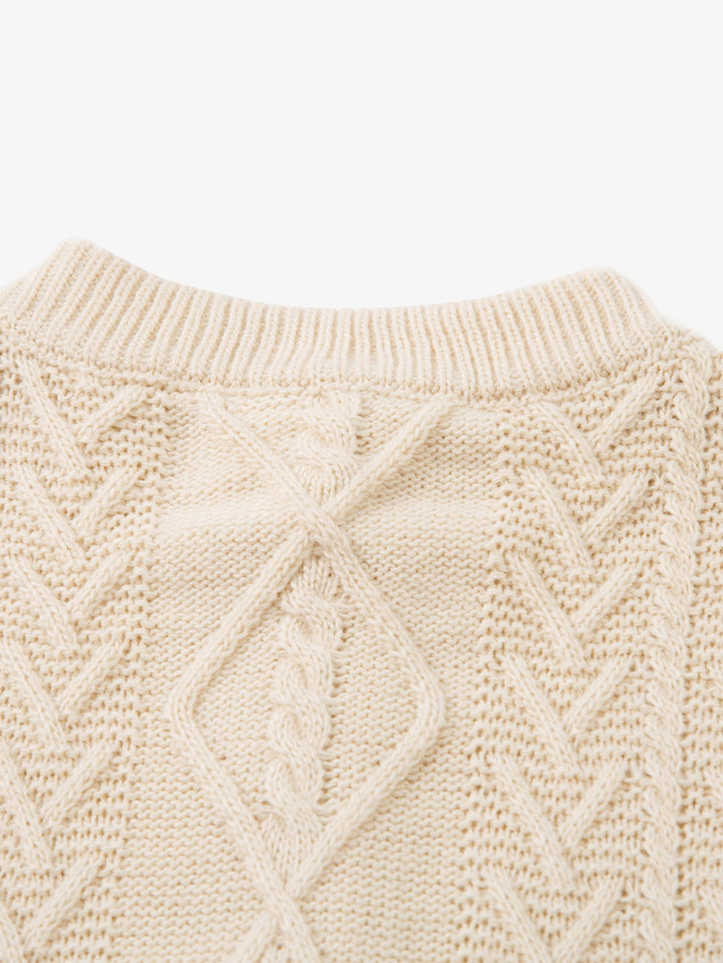 Vintage Diamond Knit Half Placket Sweater
