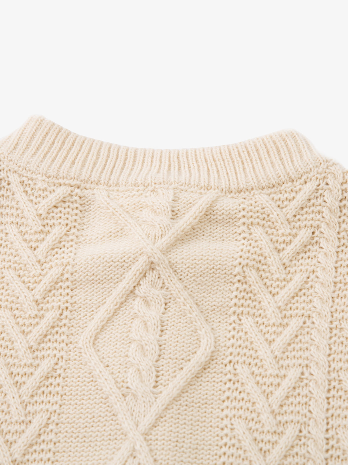 Vintage Diamond Knit Half Placket Sweater