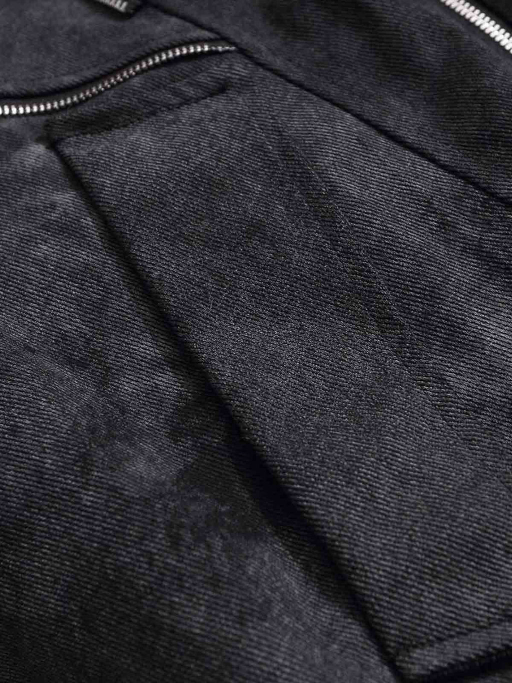 Fur Collar Moto-Style Zip Up Bomber Jacket
