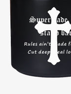 precipice Black Gothic Cross Pattern Mug