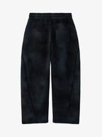 Vintage Washed Tie-Dye Zip Up Hoodie & Barrel Sweatpants Tracksuit