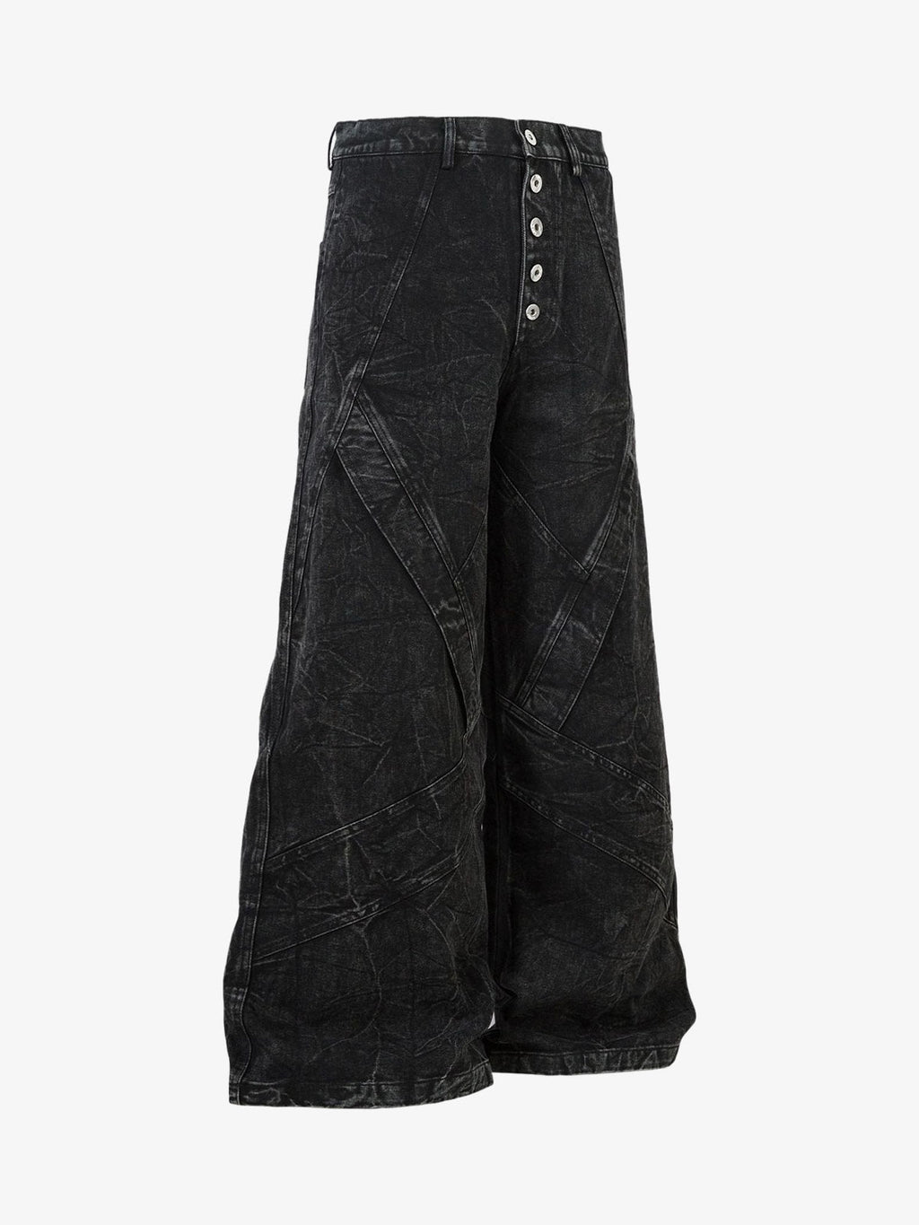 High Street Functional Structured Design Tie-Dye Baggy Jeans