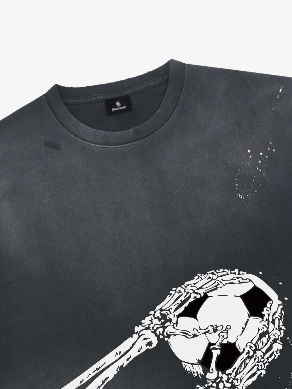 Skull Goalkeeper Splatter Graphic T-Shirt