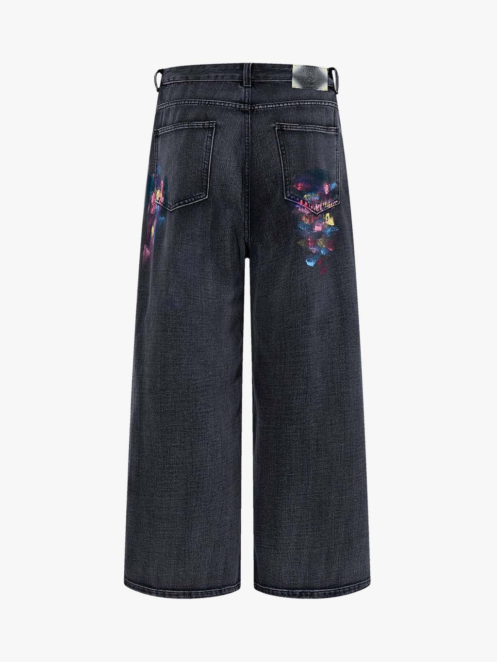 Retro Distressed Colorful Graffiti Art Print Jeans