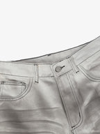 Retro Utility Dirty Wash Whisker Detail Flare Jeans