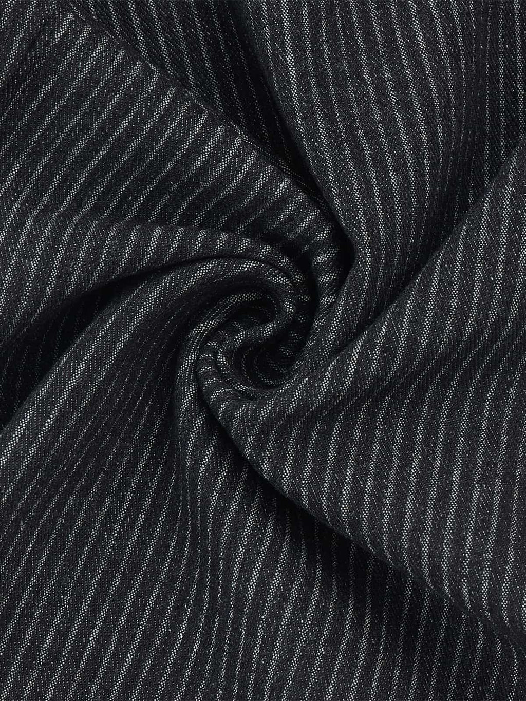 Vintage Pinstripe Pleated Wide-Leg Barrel Pants