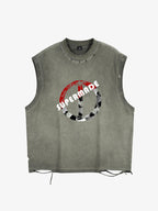 precipice Soccer Circle Graphic Sleeveless T-Shirt