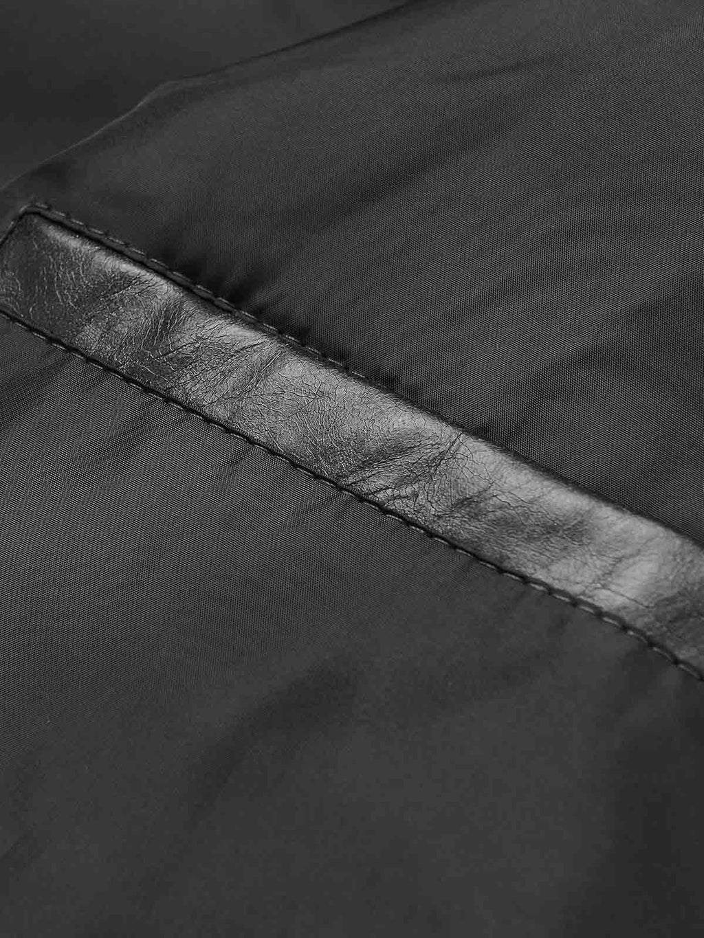Retro Leather Stand-Collar Elastic Hem Jacket