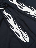 High Street Flame Print Baggy Sweatpants