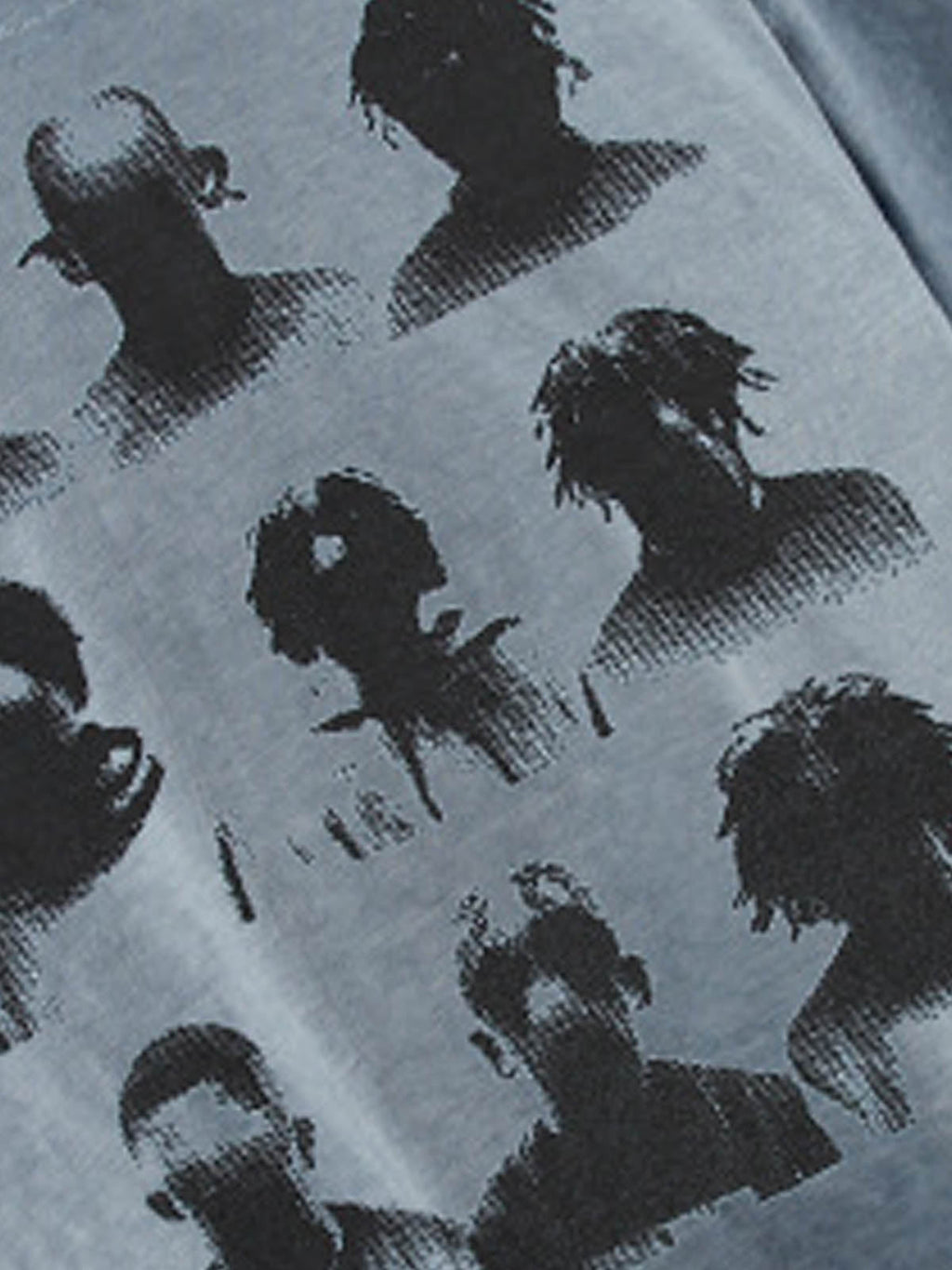 Vintage Washed Shadow Portrait Print T-Shirt