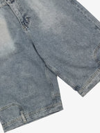 Washed Waistband Hem Jorts