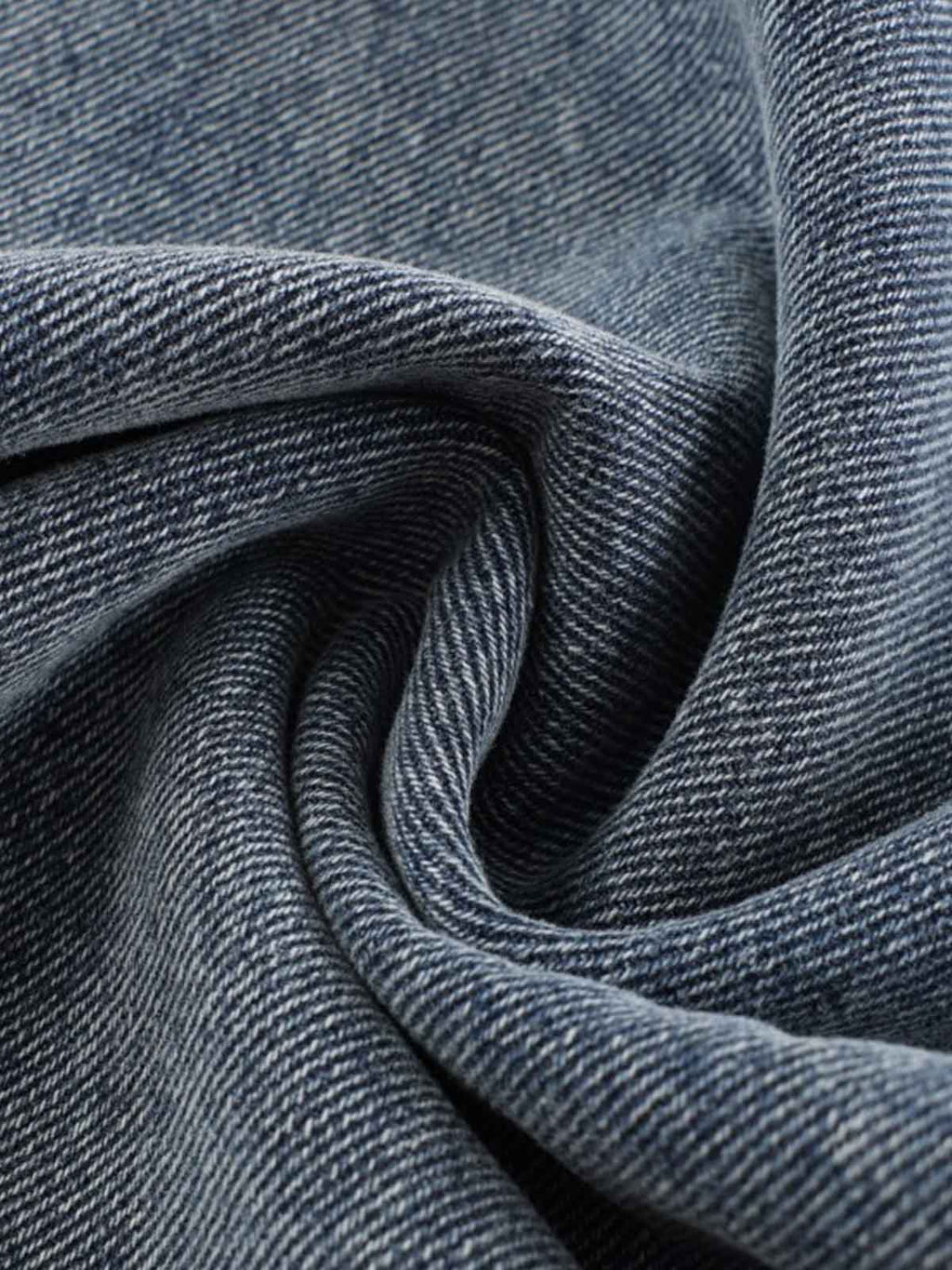 Wrinkle Effect Print Wide Leg Denim Jeans