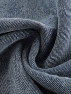 Wrinkle Effect Print Wide Leg Denim Jeans