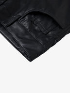 Faux Leather Cargo Jorts
