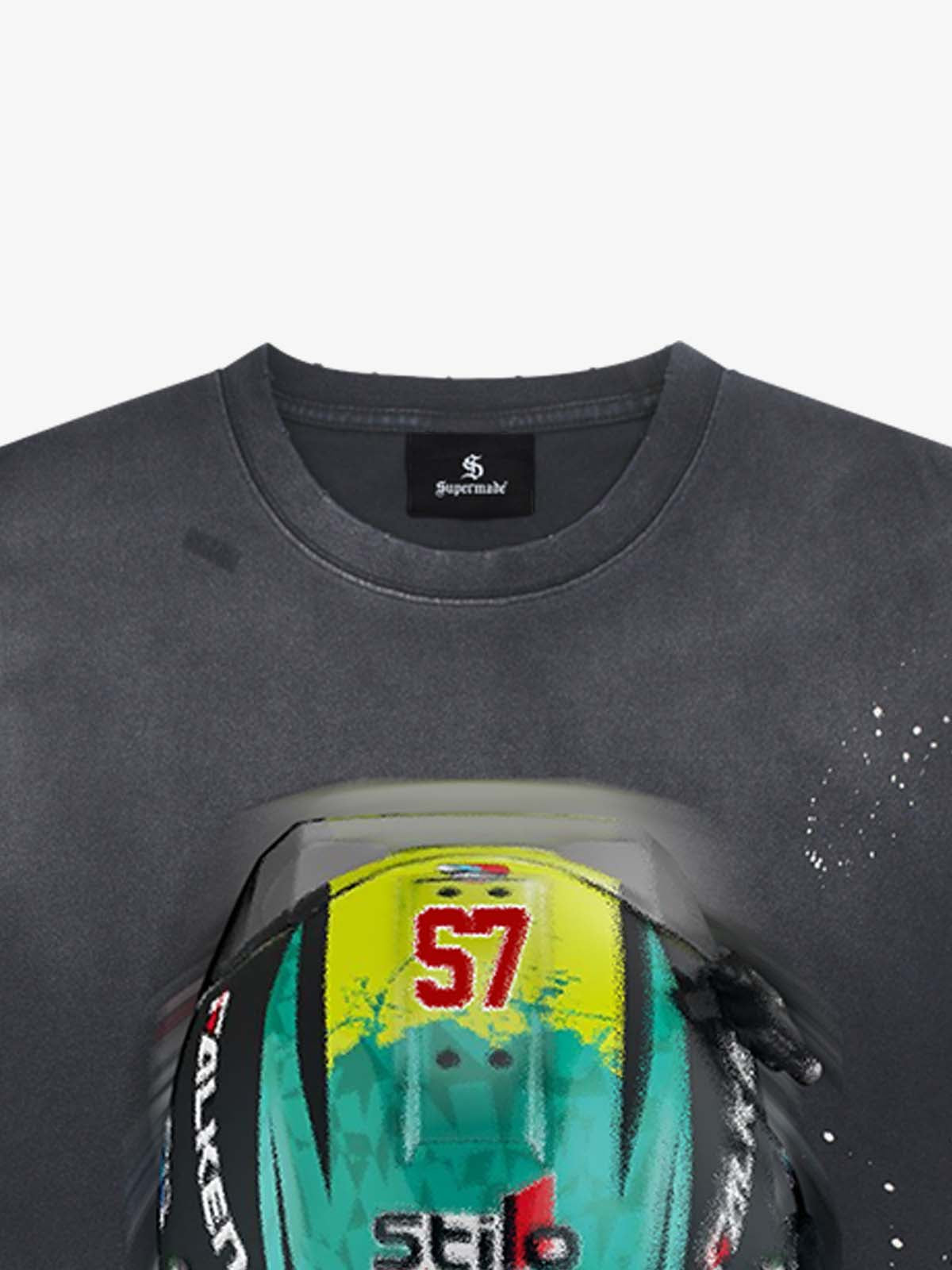 Racing Helmet Graphic T-Shirt