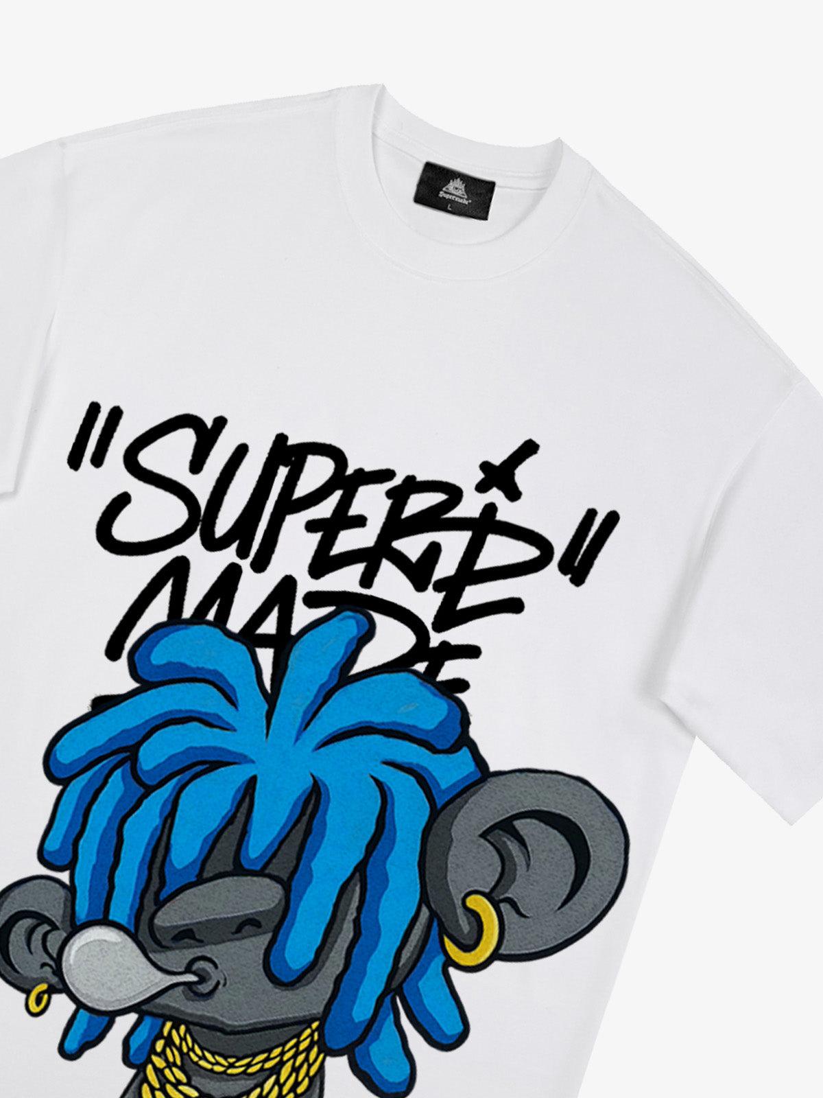 Theprecipice Graffiti Trend Blue Dreadlock Boy T-Shirt