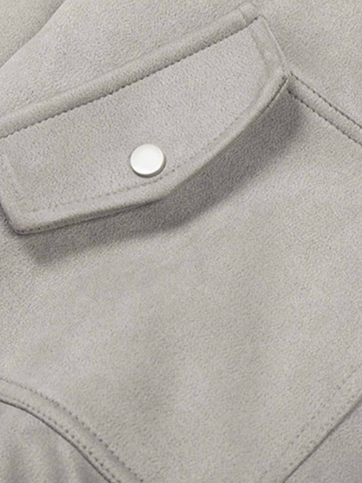 Vintage Suede Faux Fur Lined Aviator Bomber Jacket