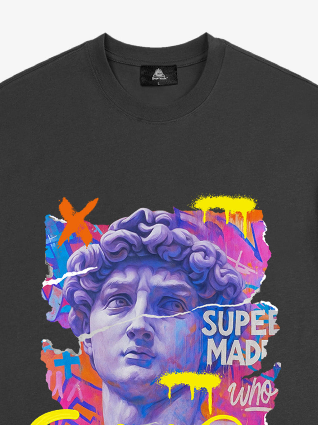 David Sculpture Vibrant Graffiti Art T-Shirt