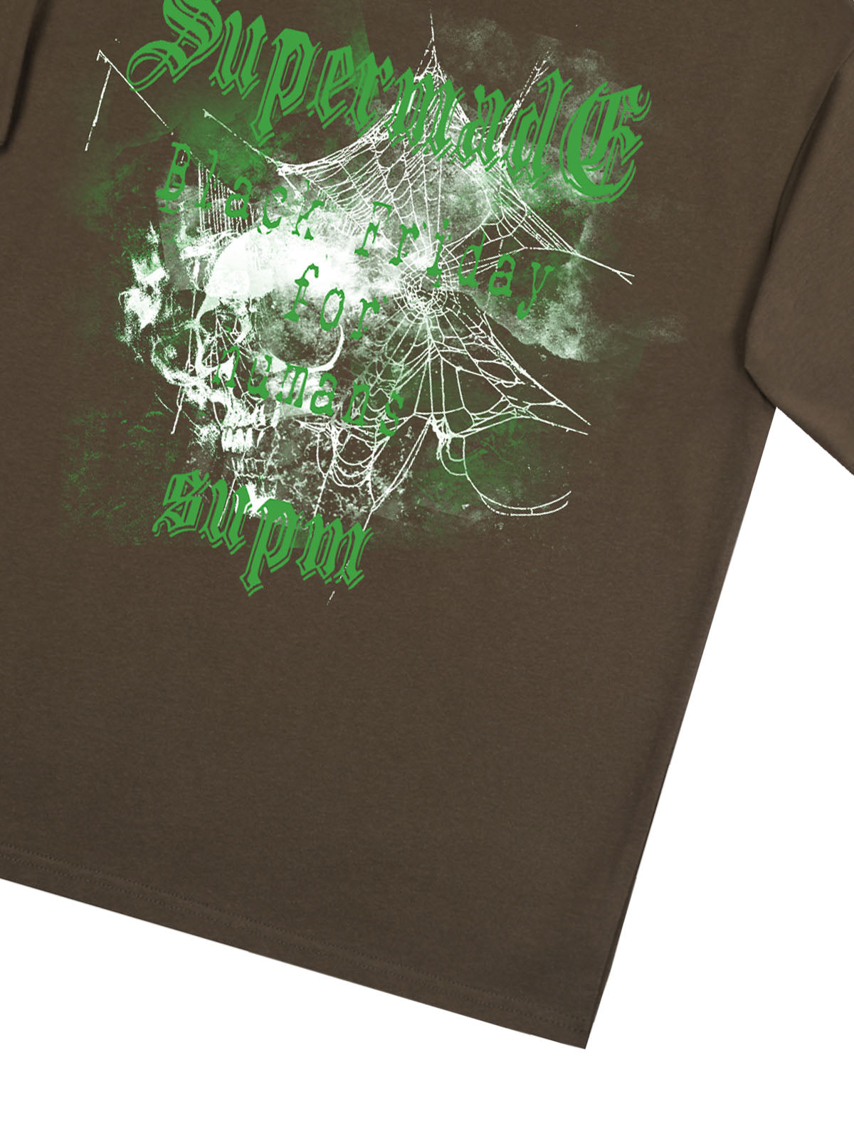 Gothic Skull Spiderweb Graphic T-Shirt
