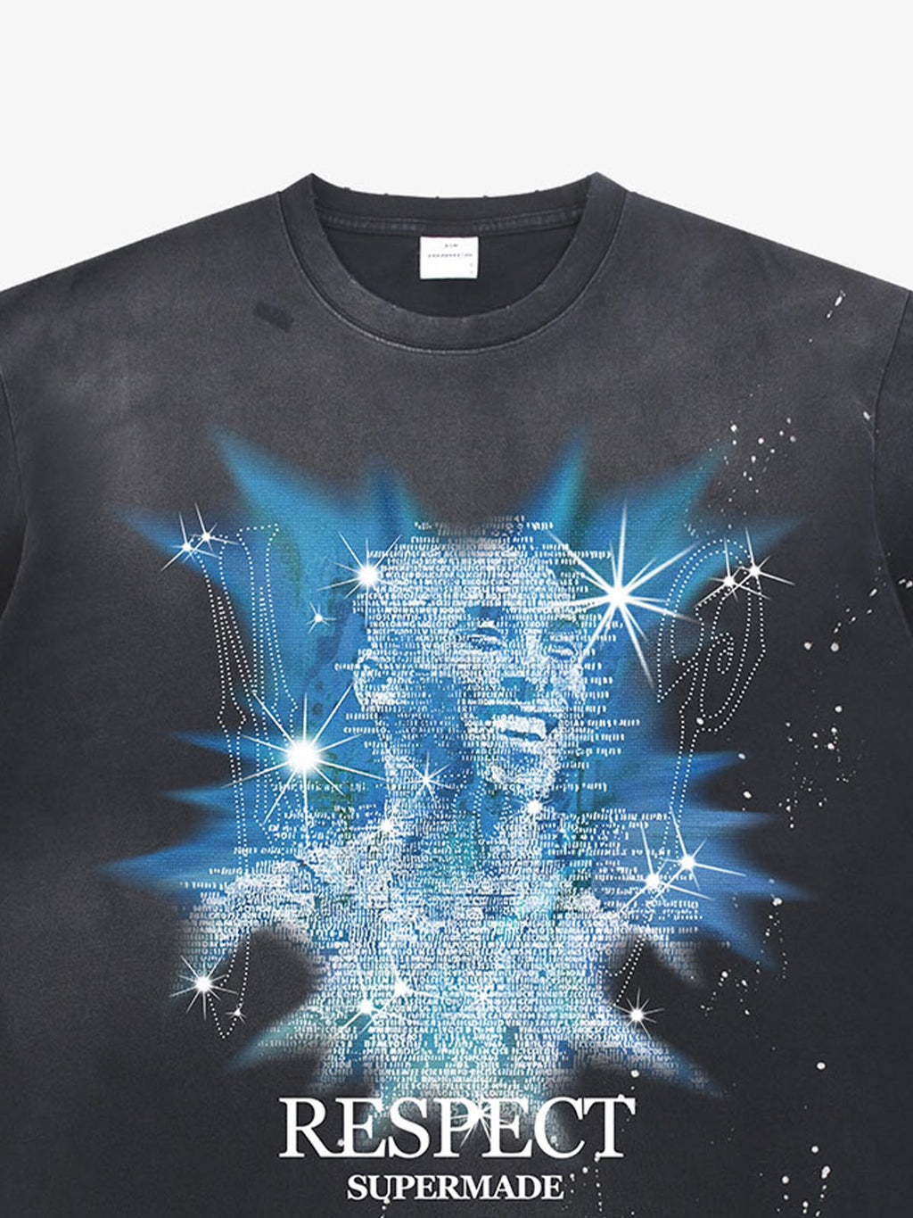 Nostalgic Starlight Basketball Legend Graphic Ink Splatter T-Shirt