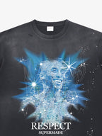 Nostalgic Starlight Basketball Legend Graphic Ink Splatter T-Shirt