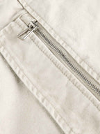 Ruched Sleeve Stand Collar Zip Jacket