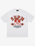 SUPM Slogan Graphic Retro Streetwear T-Shirt