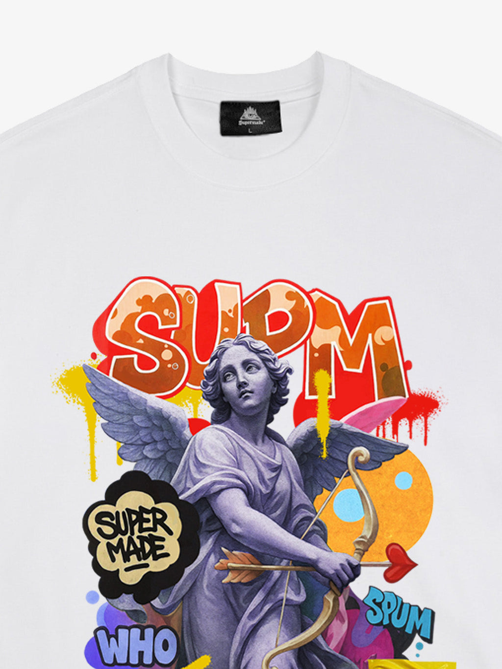Retro Angel Statue Graffiti T-Shirt