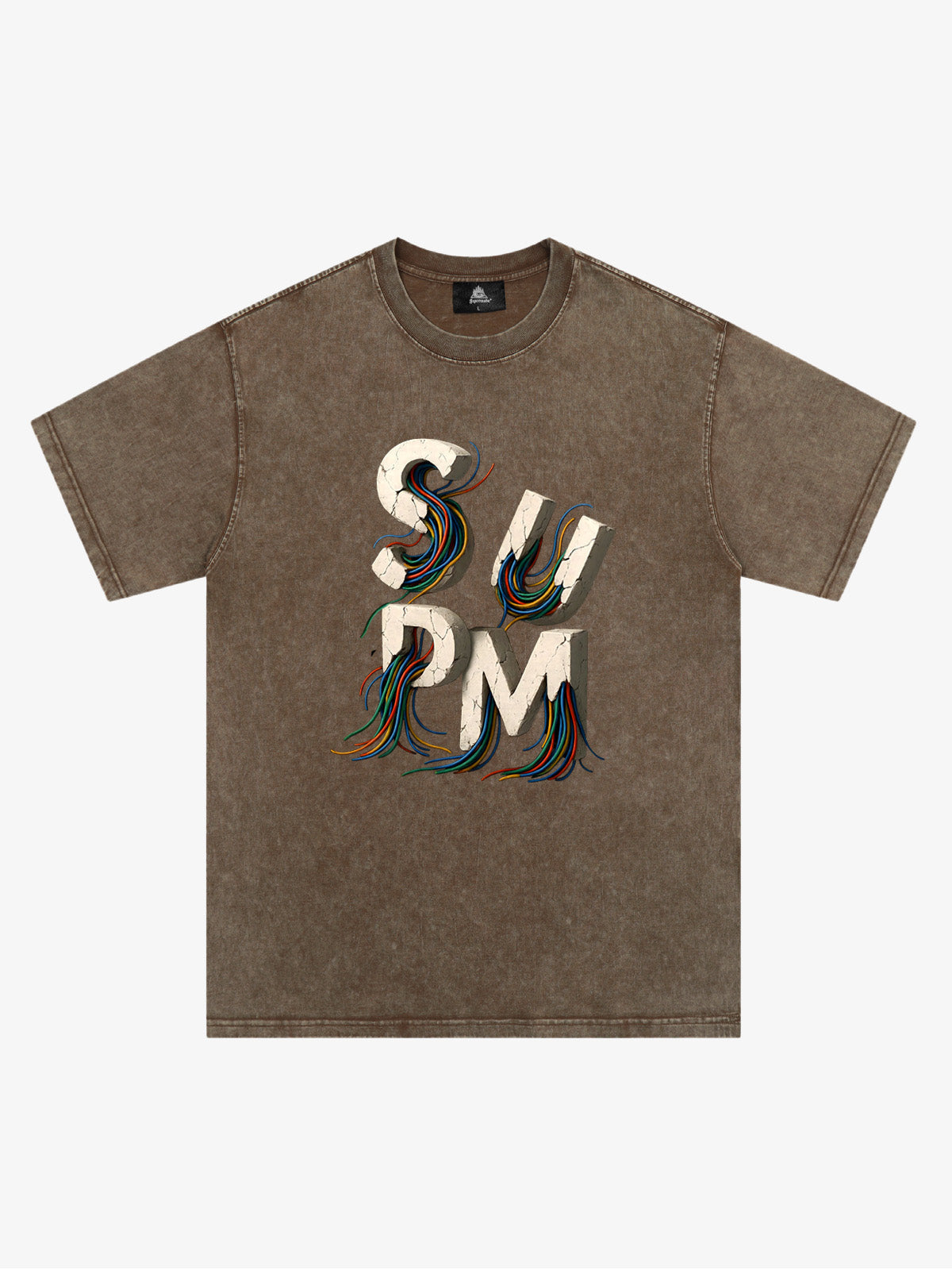 SPMD Letter Cable Graphic T-Shirt