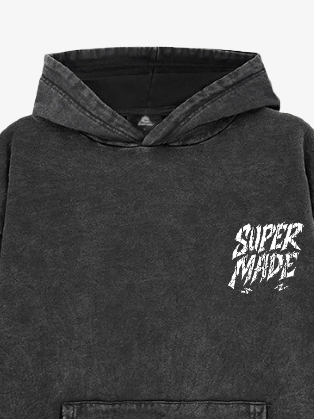 Distressed Graphic Bold Angel Wings Design Hoodie