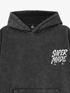 Distressed Graphic Bold Angel Wings Design Hoodie