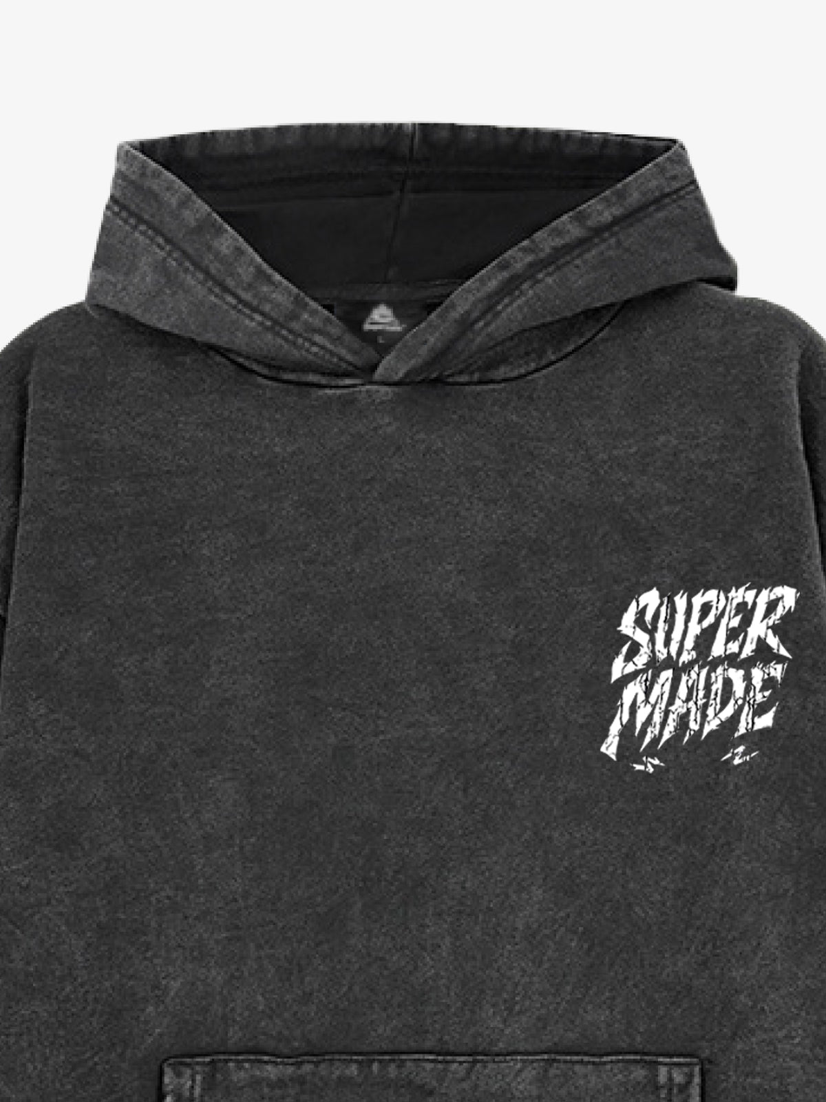 Distressed Graphic Bold Angel Wings Design Hoodie