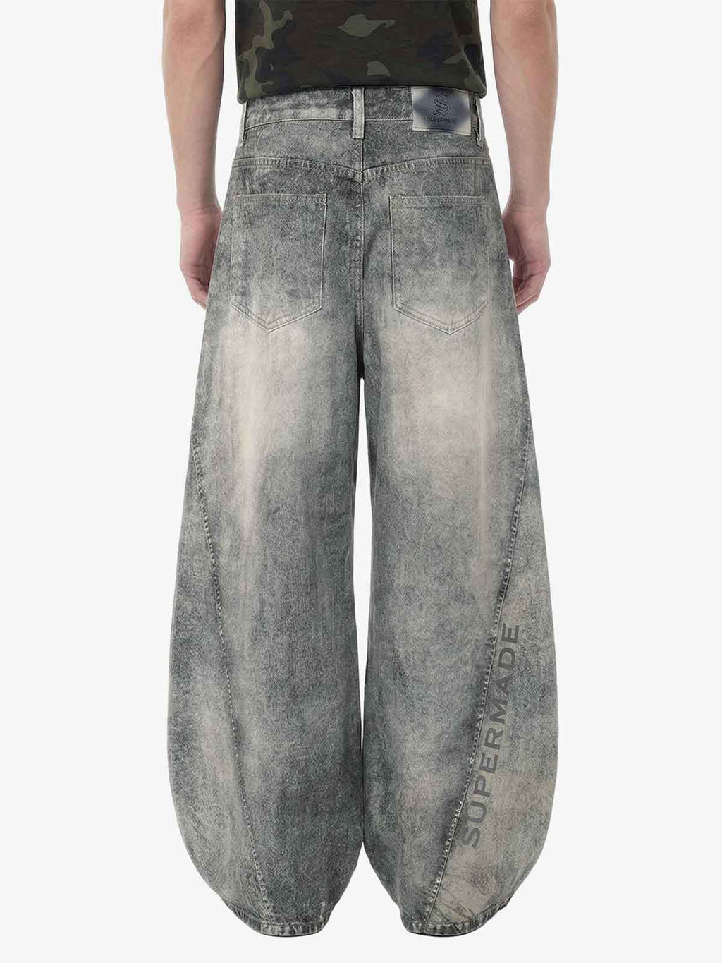 Washed Scorpion Graphic Panel Pants