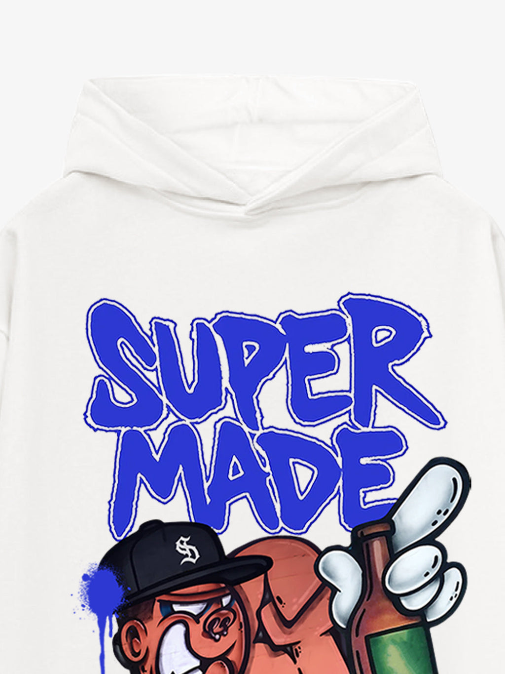 Original Contrast Color Letter Graphic Hoodie