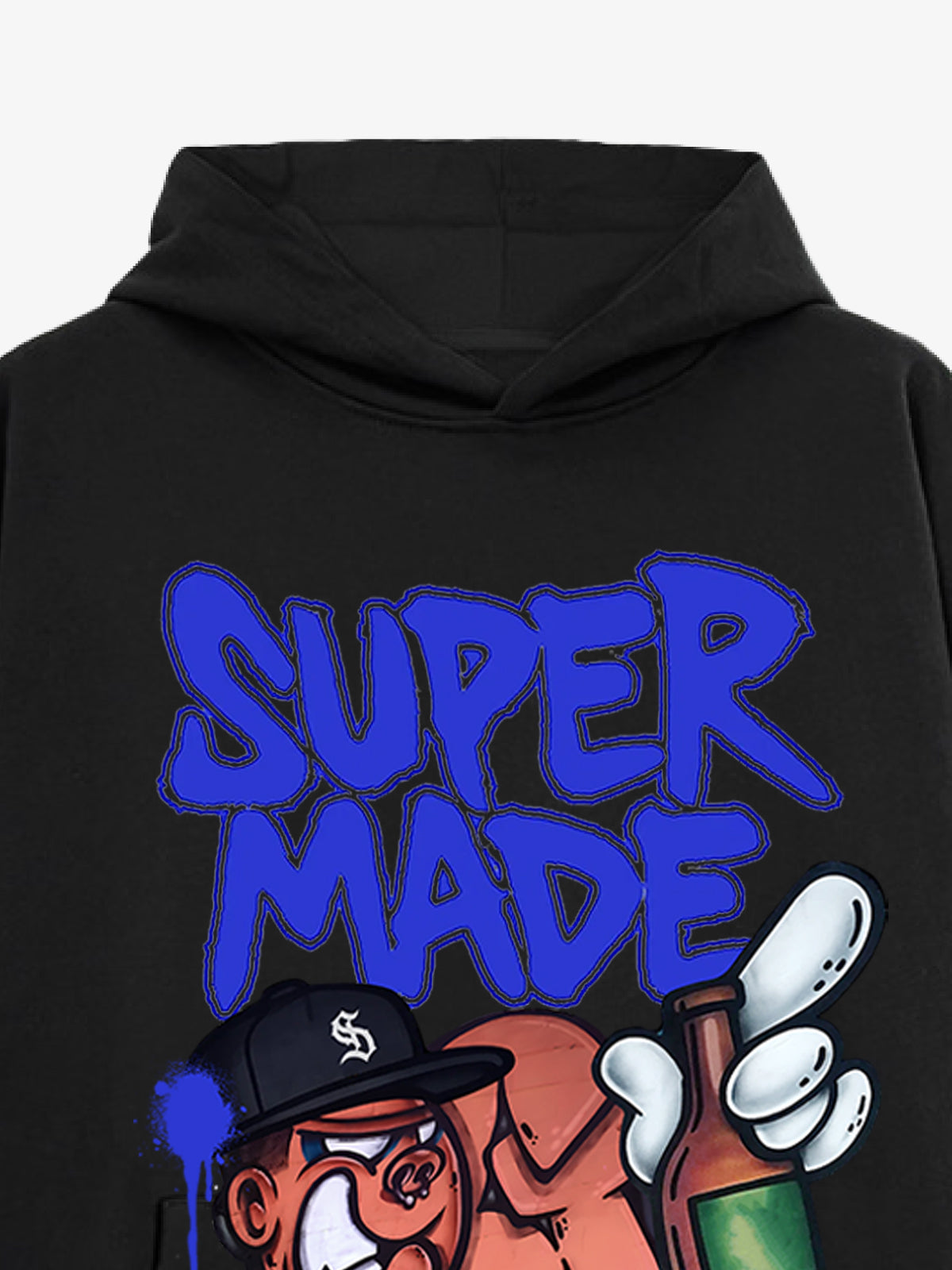 Original Contrast Color Letter Graphic Hoodie
