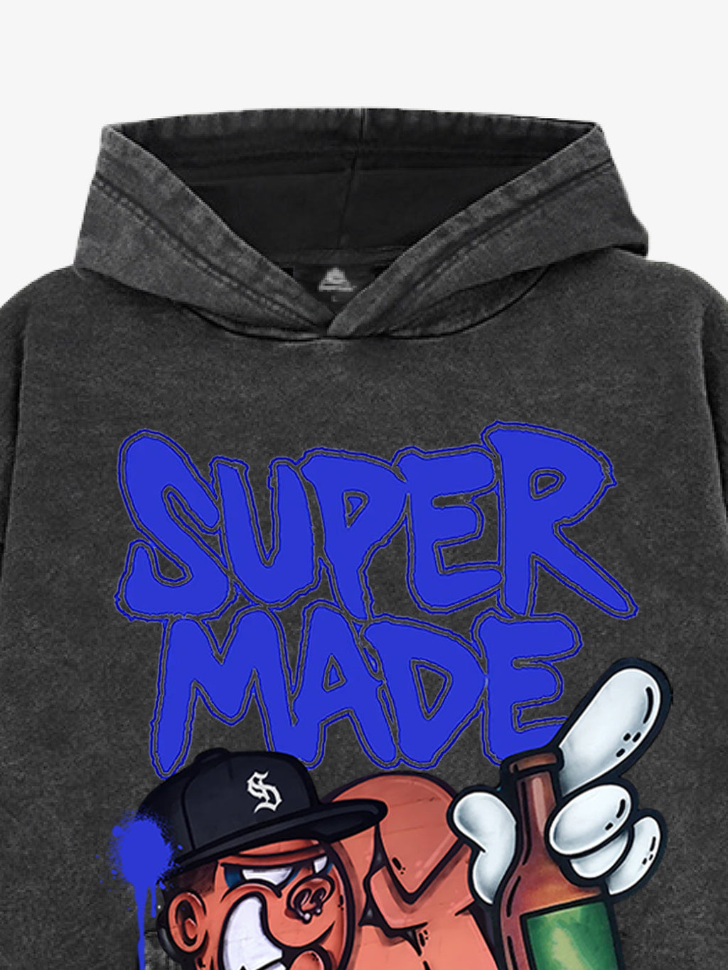 Original Contrast Color Letter Graphic Hoodie