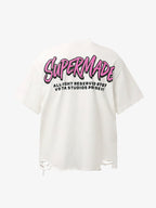 Retro Letter Graphic T-Shirtc - 2603